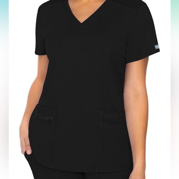 MED Couture Black Scrub Top - Picture 6 of 6